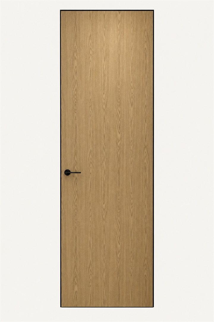 Special order door: Frameless, oak tone